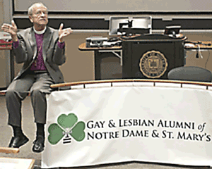 Gene Robinson honored by Notre Dame Gay And Lesbian Alumni (GALA) at Notre Dame